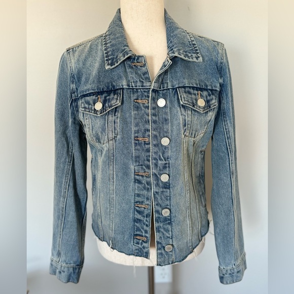 Blank NYC | Davey Raw Hem Denim Jacket | Small - Picture 1 of 7
